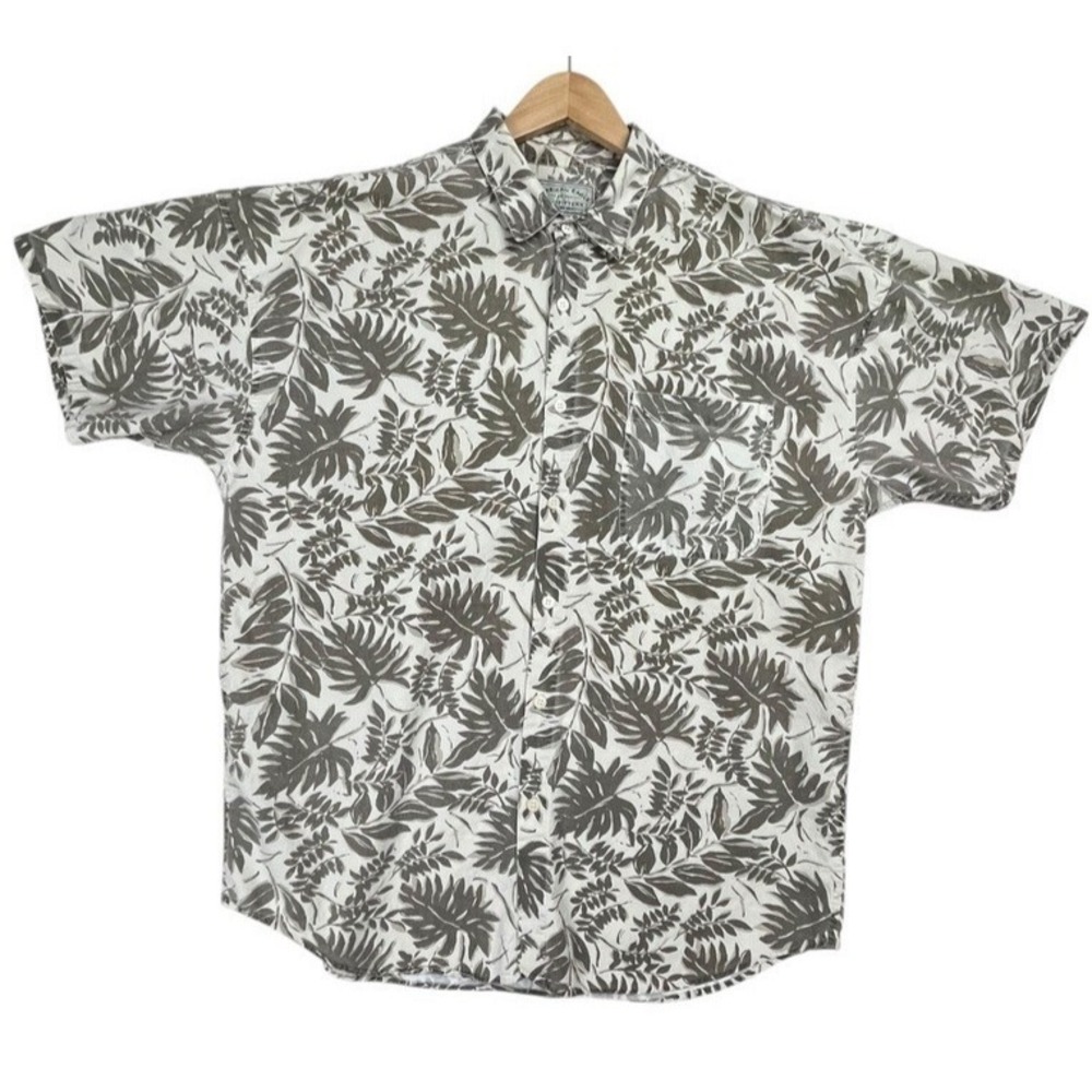 VTG 90s Y2K American Eagle Shirt Men L Print Button Up Oversized Preppy Beach